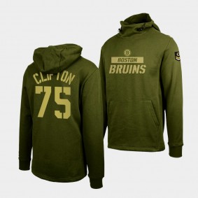 Connor Clifton Boston Bruins Thrive Olive Levelwear Hoodie