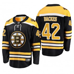 Men's Boston Bruins David Backes #42 Home Black Breakaway Player Cheap Jersey