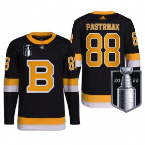 Bruins David Pastrnak 2022 Stanley Cup Playoffs Black Jersey