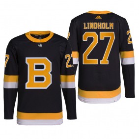 2022 Bruins Hampus Lindholm Alternate Black Jersey