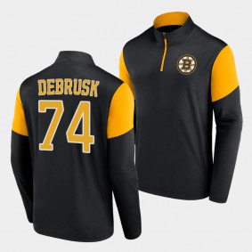 Boston Bruins Jake DeBrusk Lightweight Jacket Black Quarter-Zip