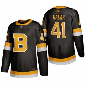 Boston Bruins Jaroslav Halak #41 2020 Season Alternate ADIZERO Black Jersey