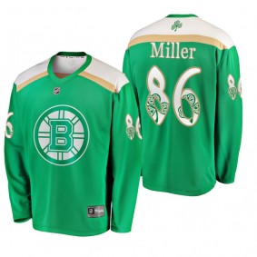 Men's Bruins Kevan Miller #86 2019 St. Patrick's Day Green Replica Fanatics Branded Jersey