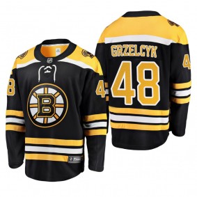 Men's Boston Bruins Matt Grzelcyk #48 Home Black Breakaway Player Cheap Jersey