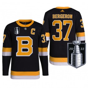 Bruins Patrice Bergeron 2022 Stanley Cup Playoffs Black Jersey