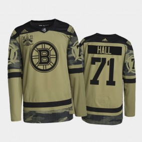 Taylor Hall Boston Bruins 2022 Military Appreciation Night Jersey Camo #71 Primegreen Authentic