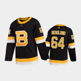 Boston Bruins Victor Berglund #64 Alternate Black 2019-20 Authentic Jersey
