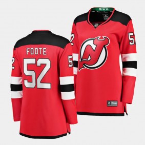 Cal Foote New Jersey Devils Home Women Breakaway Player 52 Jersey