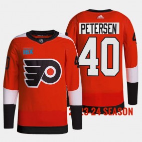 Philadelphia Flyers 2023-24 Home Cal Petersen #40 Burnt Orange Jersey Primegreen
