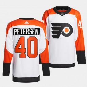 Philadelphia Flyers 2023-24 Authentic Cal Petersen #40 White Jersey Away