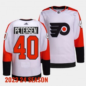 Cal Petersen Philadelphia Flyers 2023-24 Away White #40 Primegreen Authentic Pro Jersey Men's