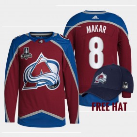 2022 Central Division Champions Cale Makar Colorado Avalanche Authentic #8 Burgundy Jersey
