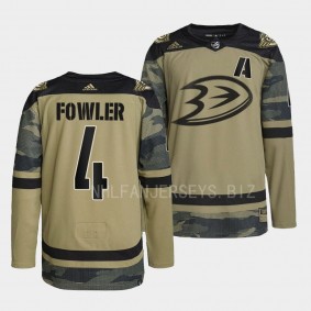 Military Appreciation Night Cam Fowler Anaheim Ducks Camo #4 Warmup Jersey 2022