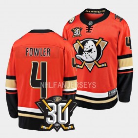 Anaheim Ducks Cam Fowler 2023-24 30th Anniversary Orange Home Jersey Men's