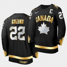 Dylan Cozens Canada 2021 IIHF World Junior Championship Jersey Black Golden Limited Edition