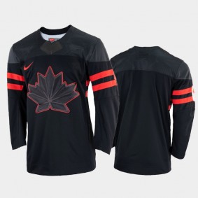 Canada Hockey 2022 Beijing Winter Olympic Black Alternate Rrplica Jersey Men