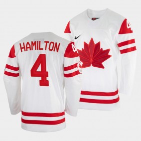 Dougie Hamilton Canada Hockey 2022 Beijing Winter Olympic Jersey White