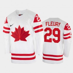 Canada Hockey Marc-Andre Fleury 2022 Beijing Winter Olympic White Home Jersey #29