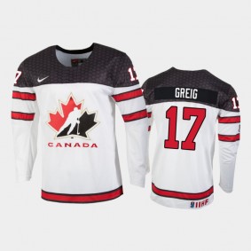 Canada Ridly Greig 2022 IIHF World Junior Championship Jersey White