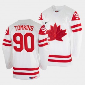Matt Tomkins 2022 IIHF World Championship Canada Hockey #90 White Jersey Home