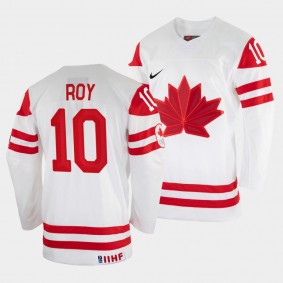 Nicolas Roy 2022 IIHF World Championship Canada Hockey #10 White Jersey Home
