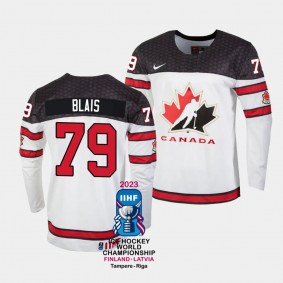 Sammy Blais Canada Hockey 2023 IIHF World Championship #79 White Jersey Home