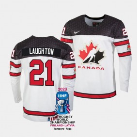 Scott Laughton Canada Hockey 2023 IIHF World Championship #21 White Jersey Home