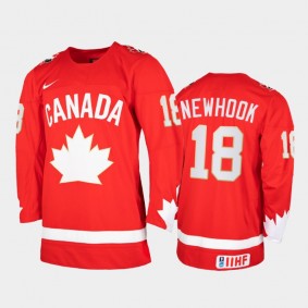 Men Canada Team 2021 IIHF World Junior Championship Alex Newhook #18 Heritage Limited Red Jersey