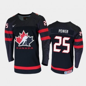 Men Canada Team 2021 IIHF World Champions Owen Power #25 Replica Black Jersey