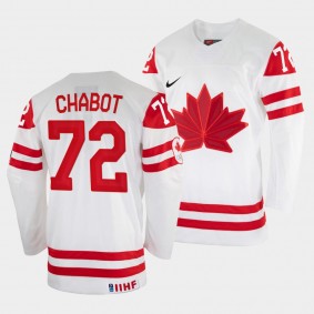 Thomas Chabot 2022 IIHF World Championship Canada Hockey #72 White Jersey Home