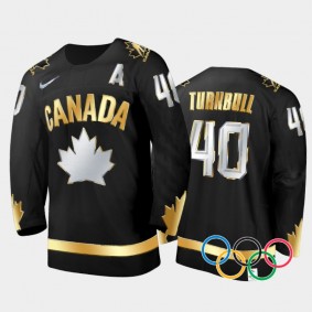 Blayre Turnbull Canada Women's Hockey Black Gold Winner Jersey 2022 Winter Olympic Champions