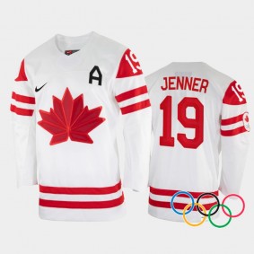 Brianne Jenner Canada Women's Hockey White Jersey 2022 Winter Olympics