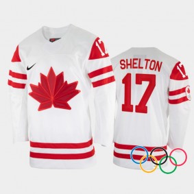 Ella Shelton Canada Women's Hockey White Jersey 2022 Winter Olympics