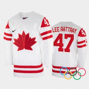 Jamie Lee Rattray Canada Women's Hockey White Home Jersey 2022 Winter Olympics