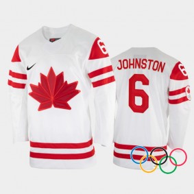 Rebecca Johnston Canada Women's Hockey White Jersey 2022 Winter Olympics