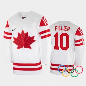 Sarah Fillier Canada Women's Hockey White Jersey 2022 Winter Olympics
