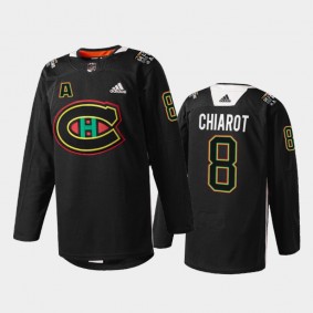Ben Chiarot Montreal Canadiens Black History Night Jersey Black #8 Warmup