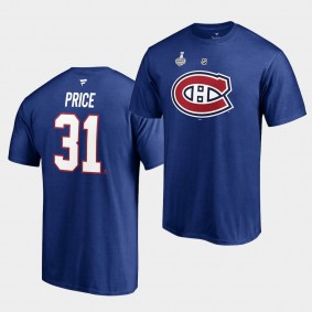 Carey Price Canadiens 2021 Stanley Cup Final Blue Authentic Stack T-Shirt