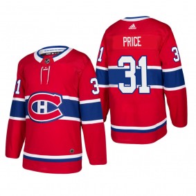 Men's Montreal Canadiens Carey Price #31 Home Red Authentic Player Cheap Jersey