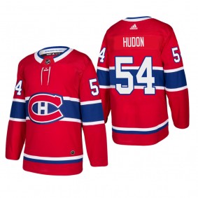 Men's Montreal Canadiens Charles Hudon #54 Home Red Authentic Player Cheap Jersey