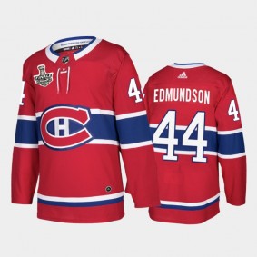 Montreal Canadiens Joel Edmundson #44 2021 de la Coupe Stanley Finale Red French-Language Patch Jersey