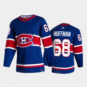 Montreal Canadiens Mike Hoffman #68 2021 Reverse Retro Blue Special Edition Jersey