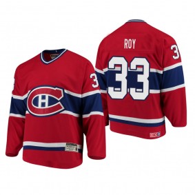Men's Montreal Canadiens Patrick Roy #33 Throwback Red Heroes of Hockey Retired Cheap Jersey