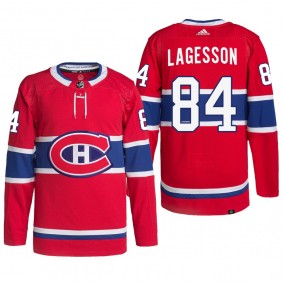 Montreal Canadiens 2022 Home Jersey William Lagesson Red #84 Primegreen Authentic Pro Uniform