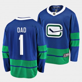 Greatest Dad Vancouver Canucks Blue Jersey 2022 Fathers Day Gift