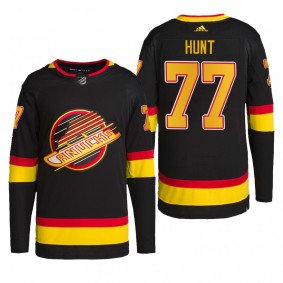 Brad Hunt Vancouver Canucks Retro Jersey 2022 Black #77 Primegreen Authentic Pro Uniform