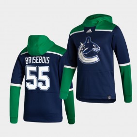 Vancouver Canucks Guillaume Brisebois 2021 Reverse Retro Navy Authentic Pullover Special Edition Hoodie