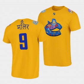 J.T. Miller Diwali Night Vancouver Canucks 2022 Yellow T-Shirt Limited