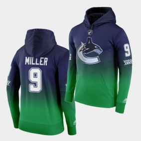 Vancouver Canucks J.T.Miller 2020-21 2021 Reverse Retro Green Pullover Hoodie
