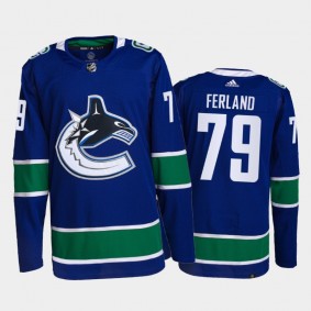 2021-22 Vancouver Canucks Micheal Ferland Primegreen Authentic Jersey Blue Home Uniform